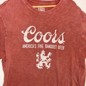 Men’s Lucky Brand Dusty Rose Graphic Tee with White Print Sz XXL